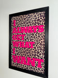 Leopard Print & Hot Pink Text | Motivational - Manifesting Quotes