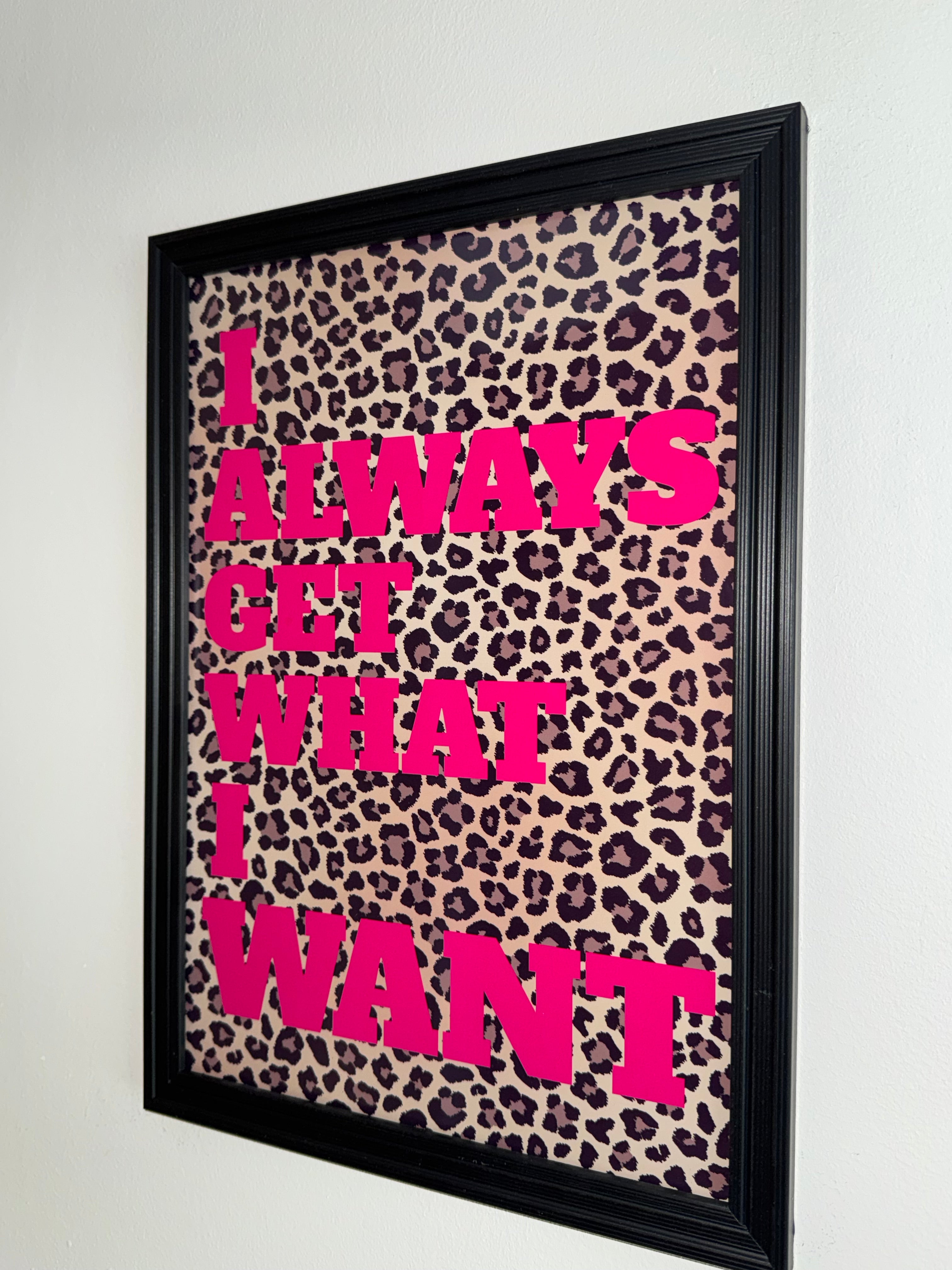 Leopard Print & Hot Pink Text | Motivational - Manifesting Quotes