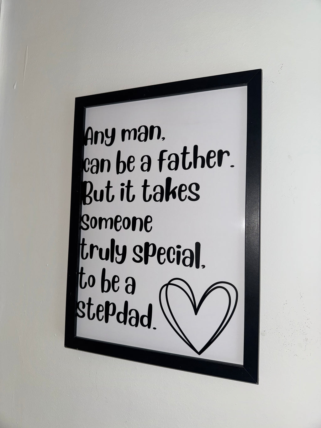 Step Dad Typography Print Black&White| Father's Day Gift | A4 Print