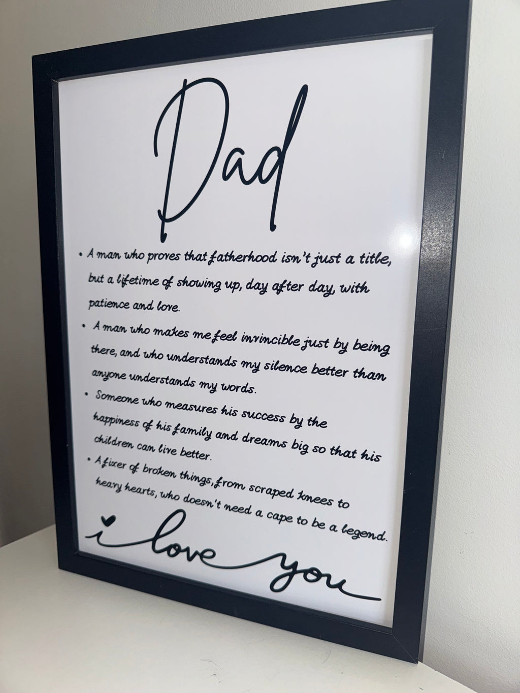 Dad Typography Print | Father's Day Gift | A4 Print
