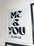 Me & You - Personalised Date | A4 Print