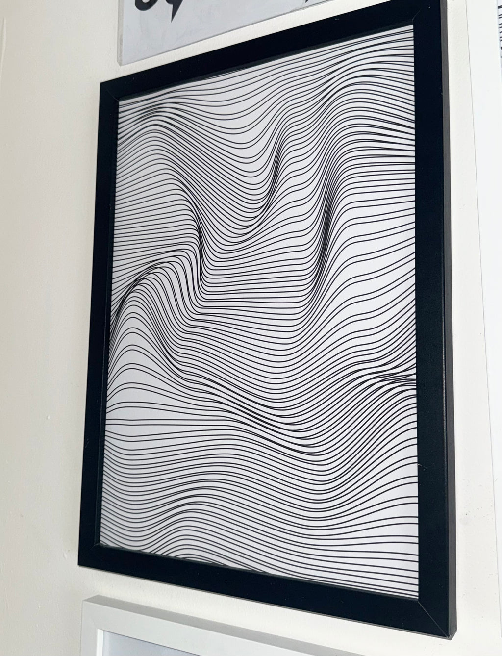 Optical.1 - Off White & Black Minimalistic - A4 Print