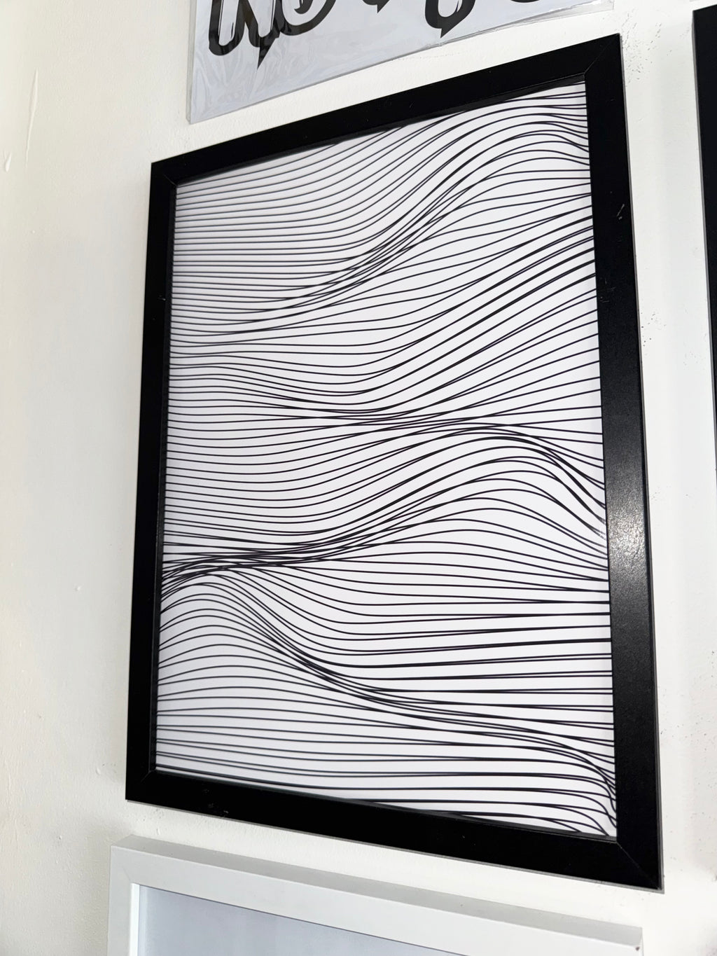 Optical.3 - Off White & Black Minimalistic  - A4 Print