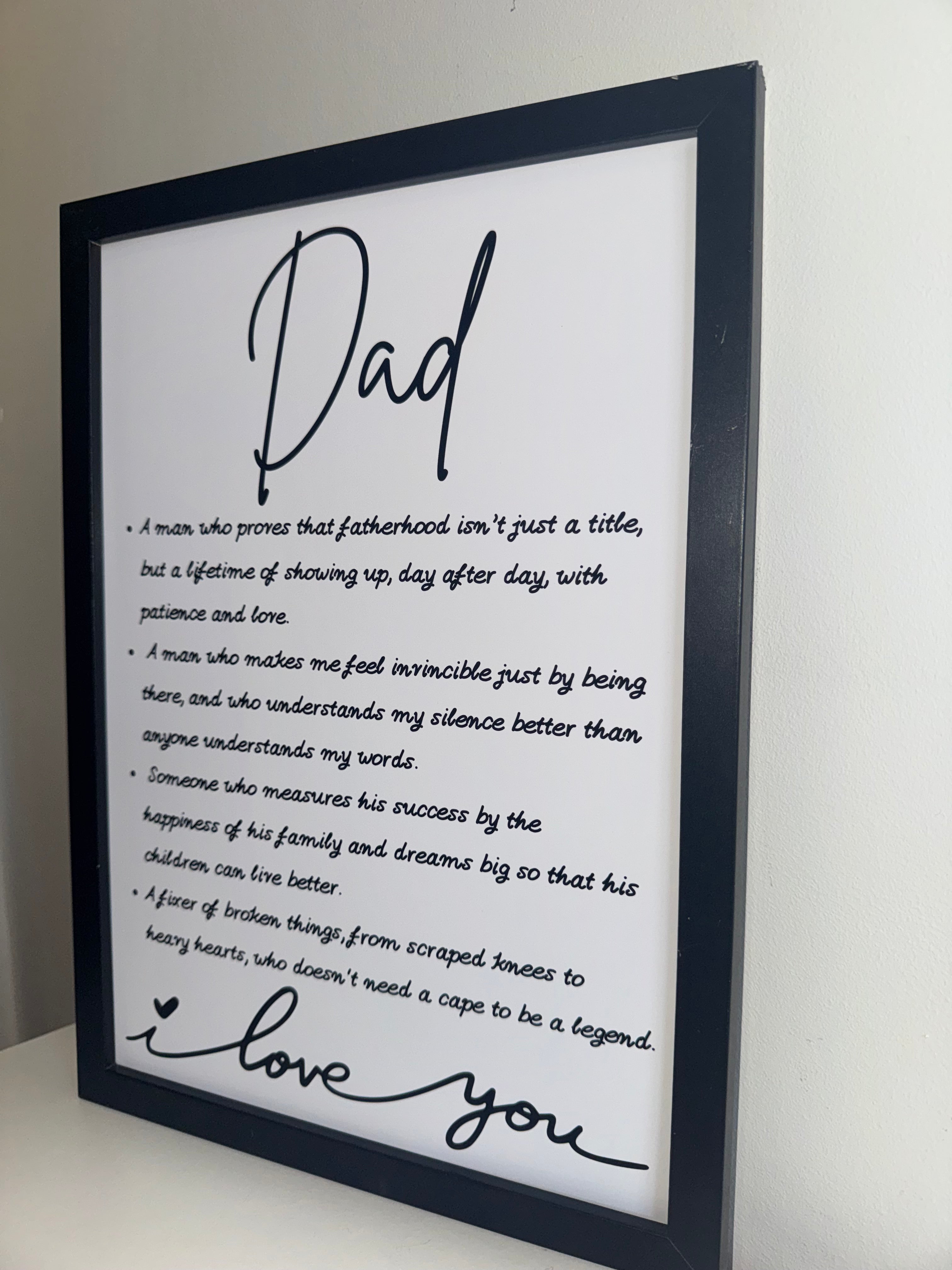Dad Typography Print | Father's Day Gift | A4 Print
