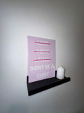 A4 |Live Love Laugh Funny Typography Print | Pink & White | Pink & Black