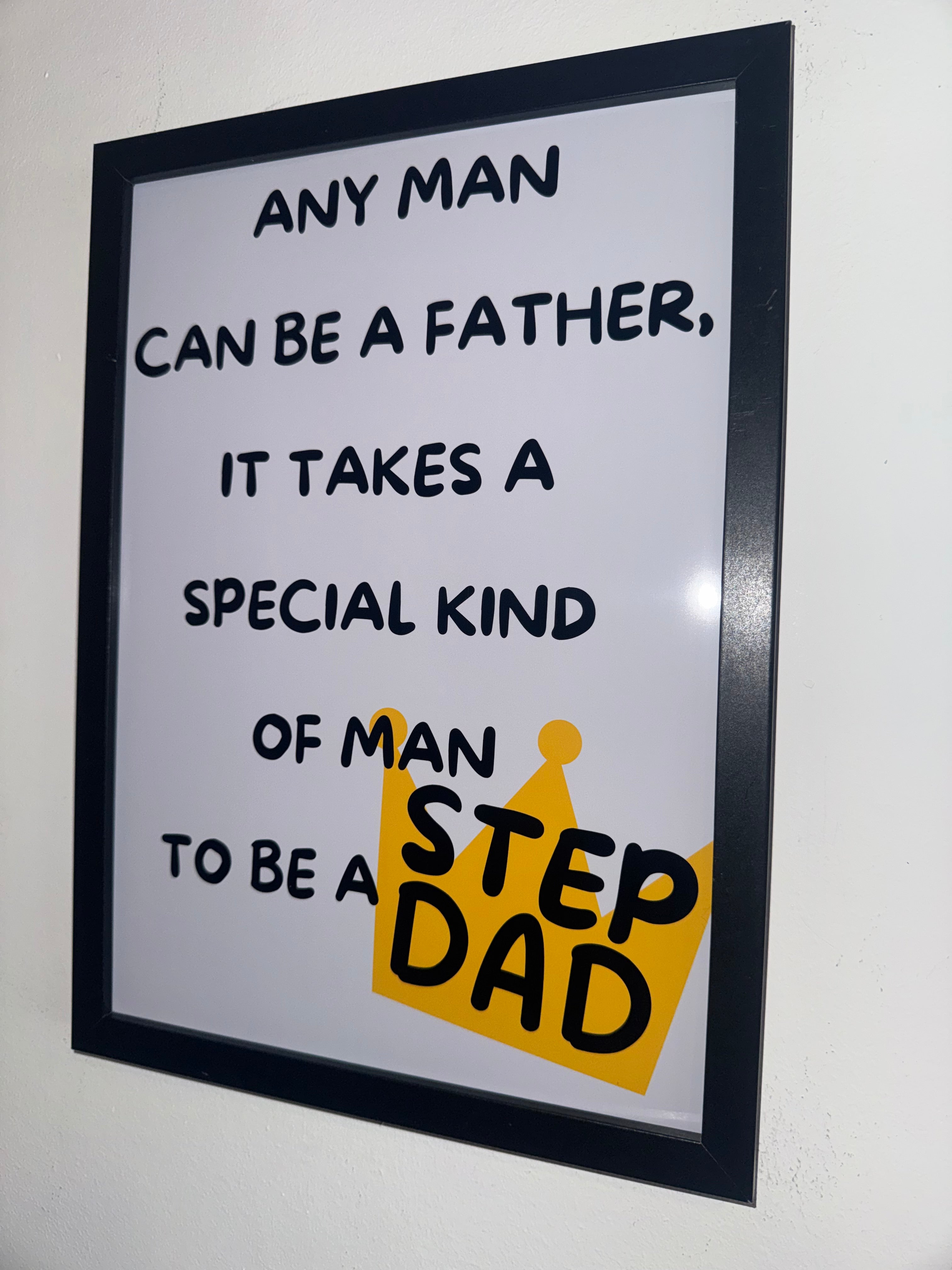 Step Dad Typography Print | Father's Day Gift | A4 Print