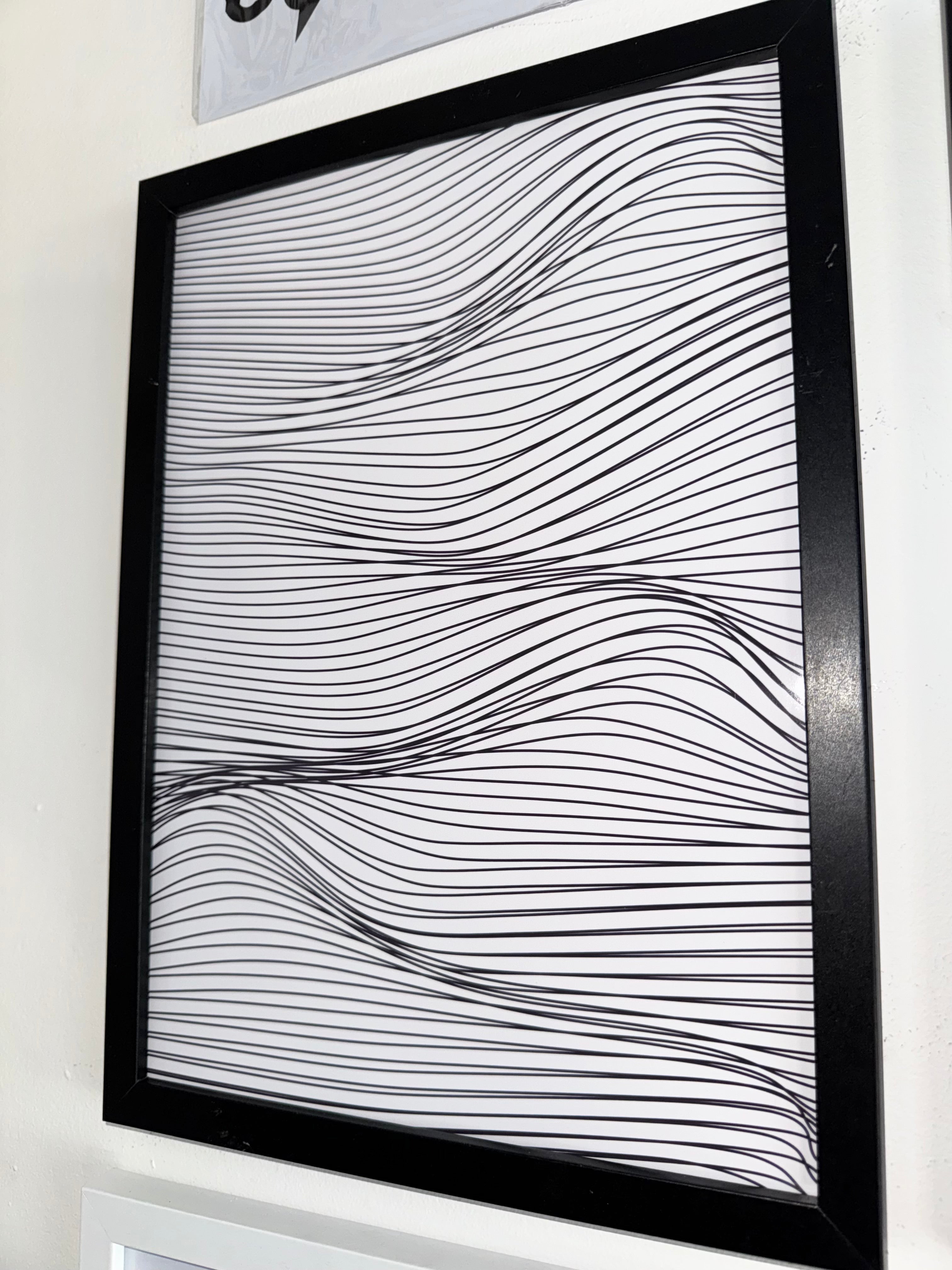 Optical.3 - Off White & Black Minimalistic  - A4 Print