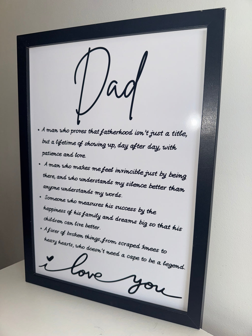 Dad Typography Print | Father's Day Gift | A4 Print