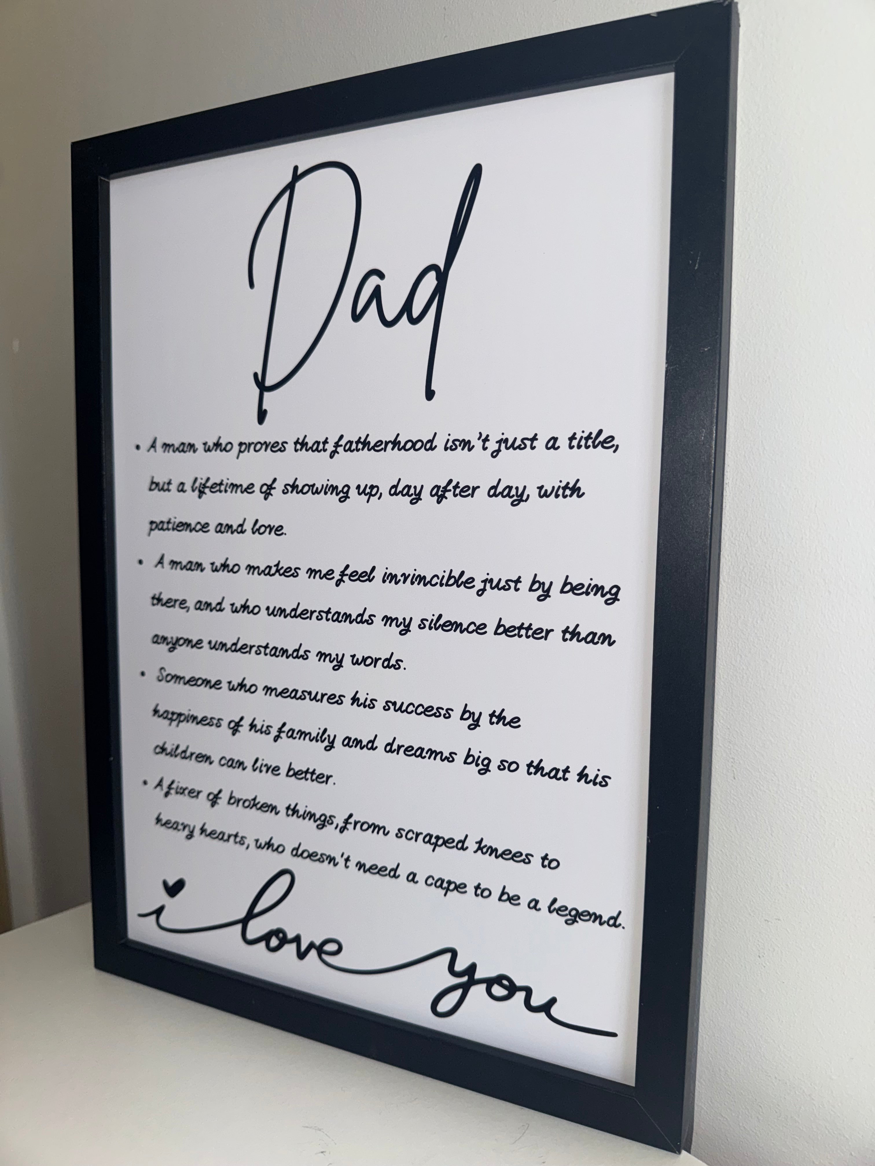 Dad Typography Print | Father's Day Gift | A4 Print