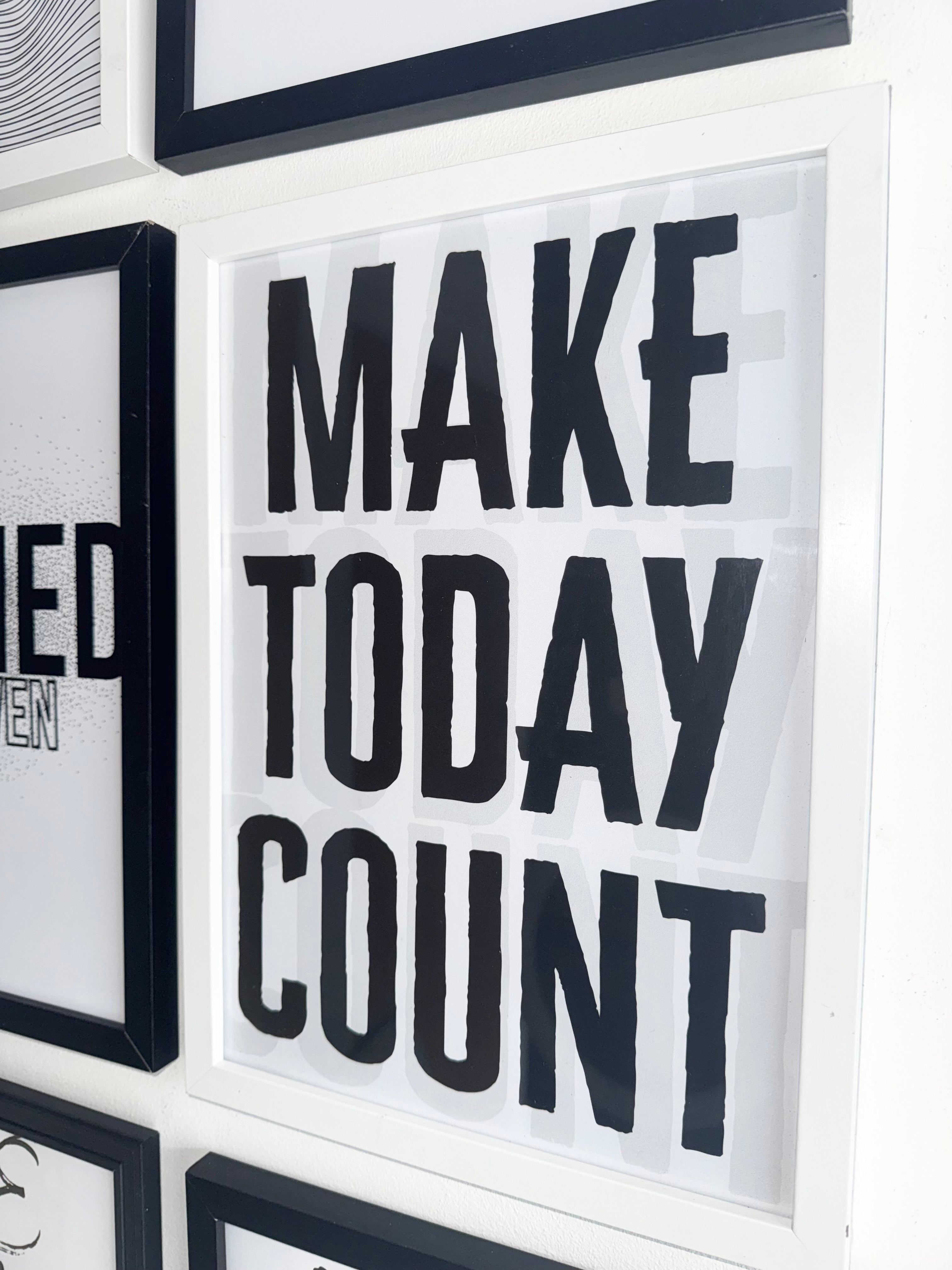 Make Today Count - Minimalistic Typography - A4 Print