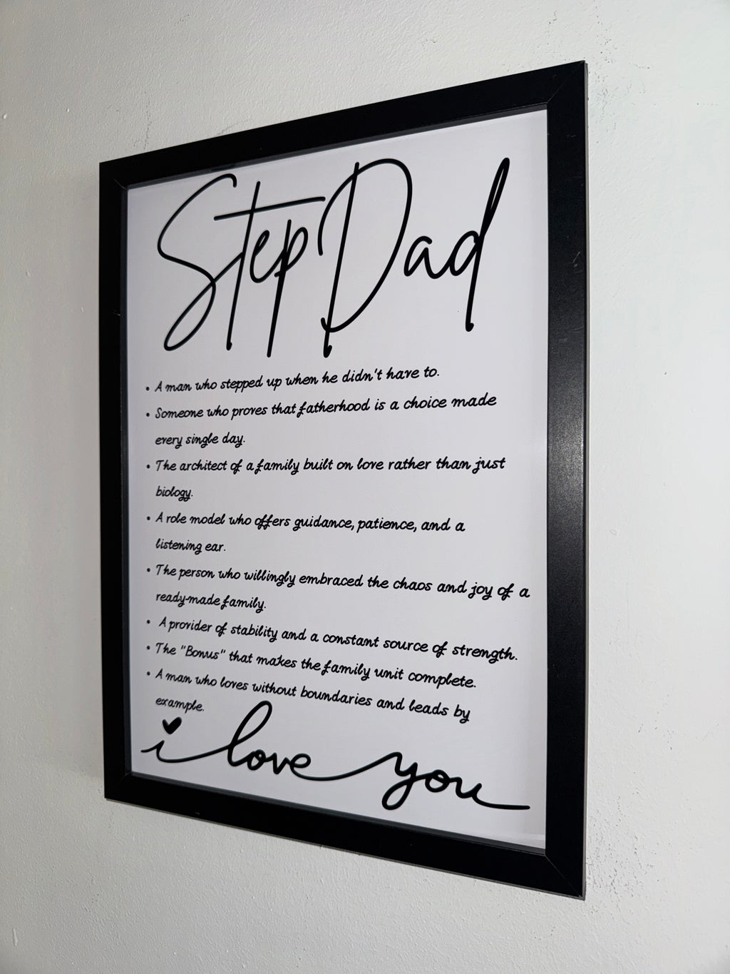Step Dad Typography Print | Father's Day Gift | A4 Print