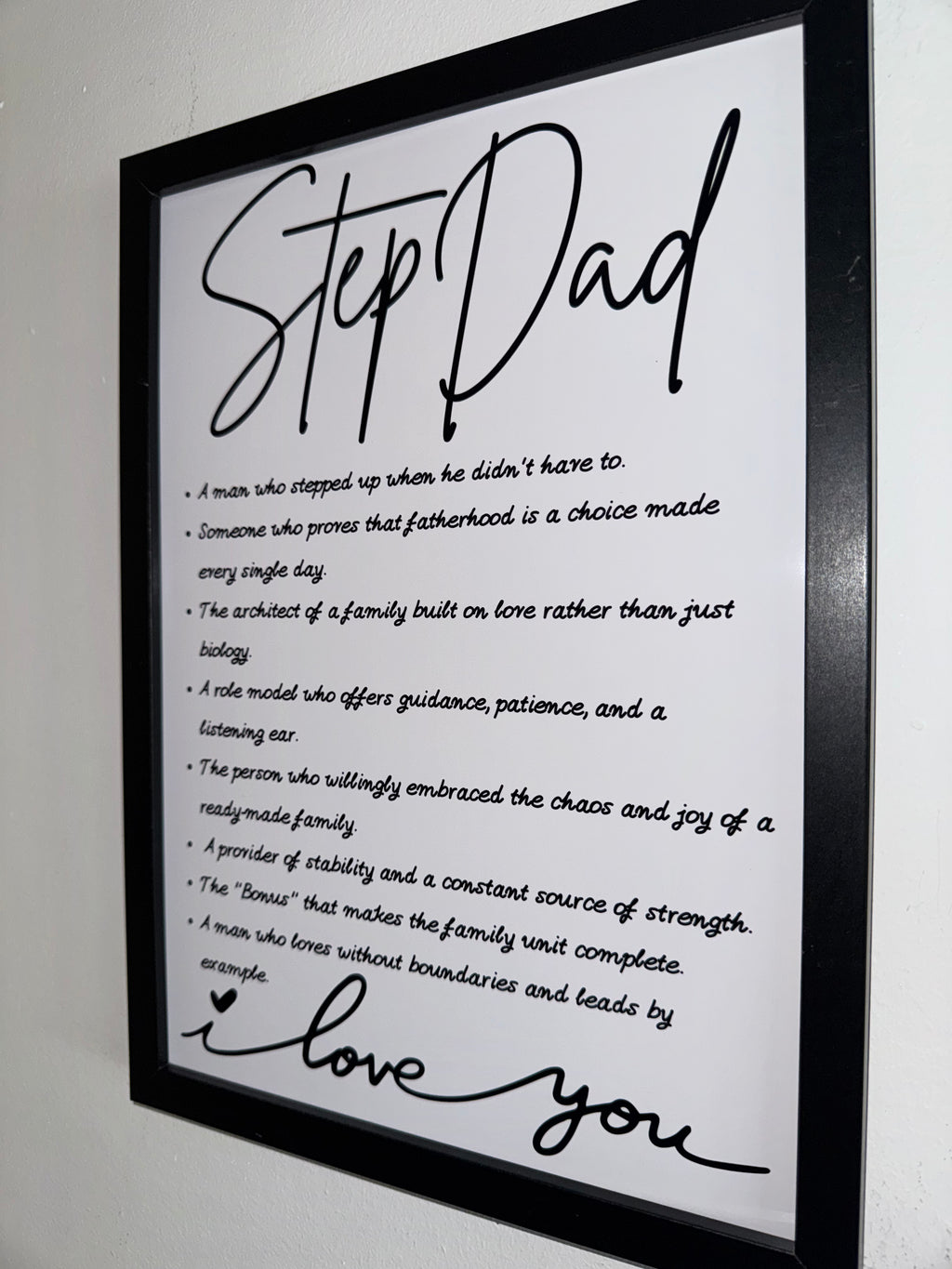 Step Dad Typography Print | Father's Day Gift | A4 Print