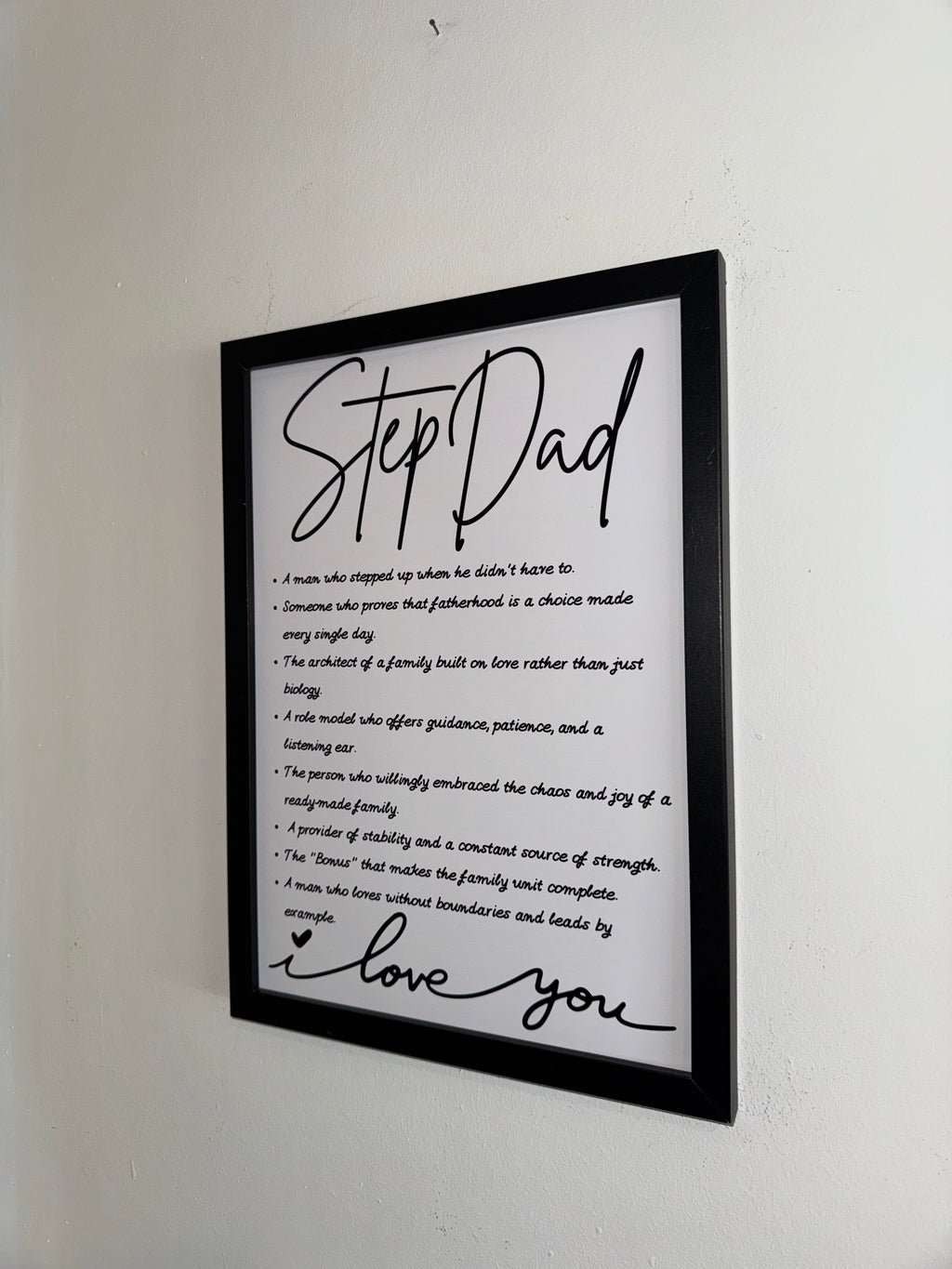 Step Dad Typography Print | Father's Day Gift | A4 Print