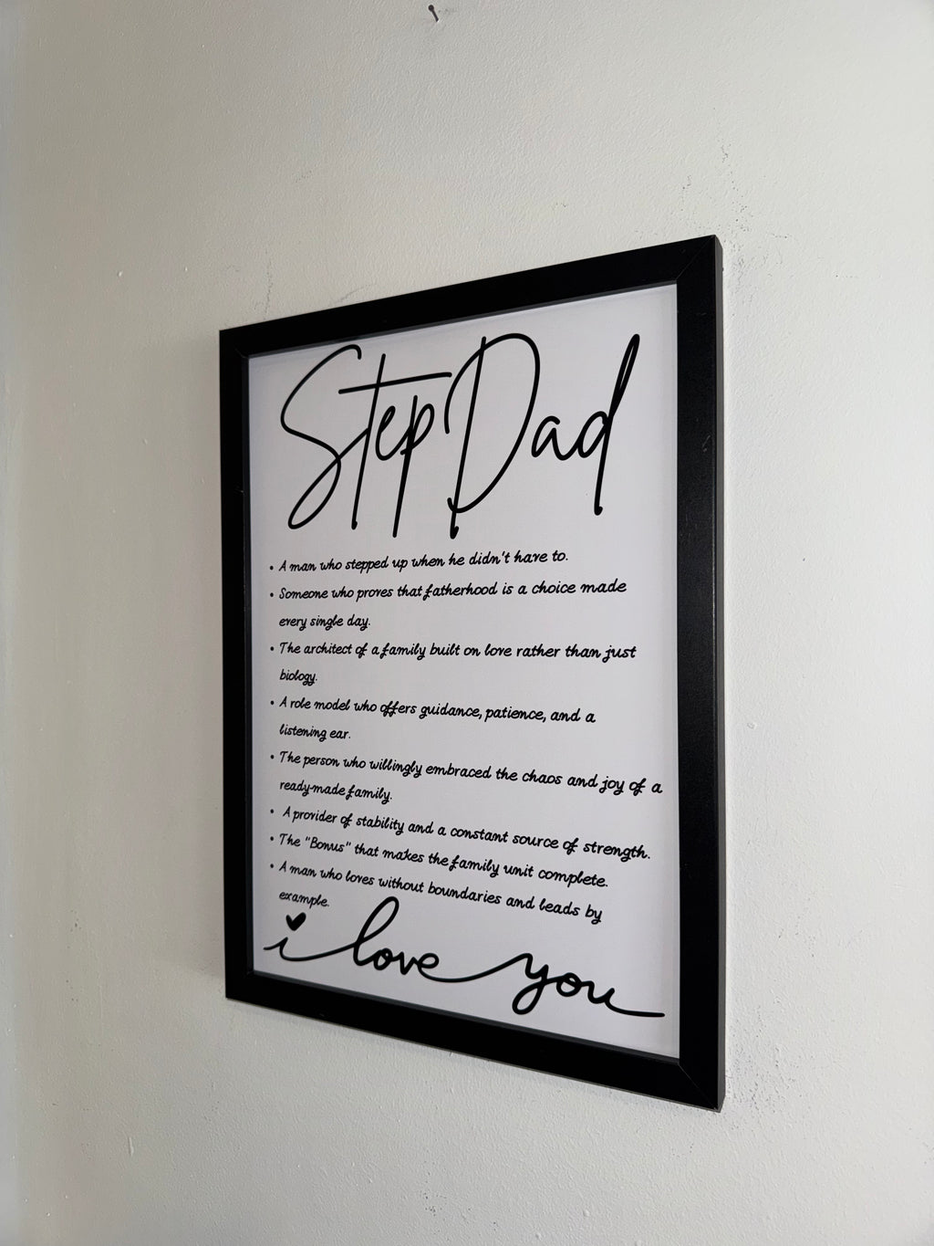 Step Dad Typography Print | Father's Day Gift | A4 Print