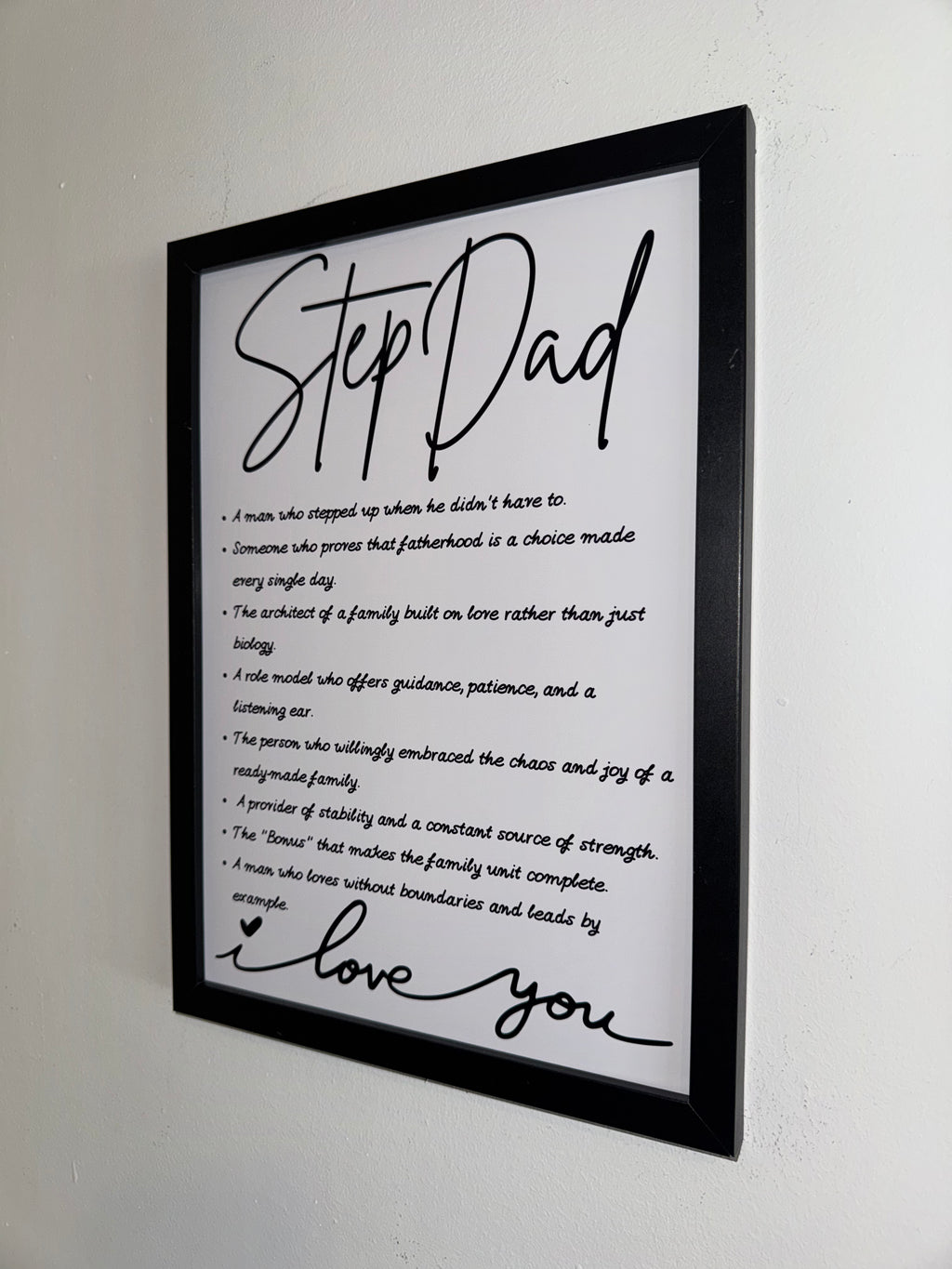 Step Dad Typography Print | Father's Day Gift | A4 Print