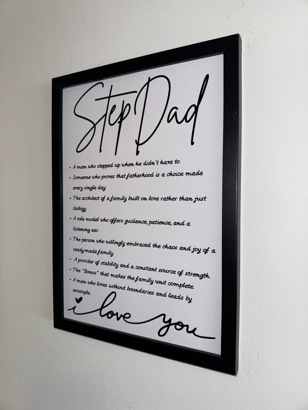 Step Dad Typography Print | Father's Day Gift | A4 Print