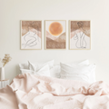 Set of 3 | Minimalistic Abstract Prints | A4 | Beige & Browns