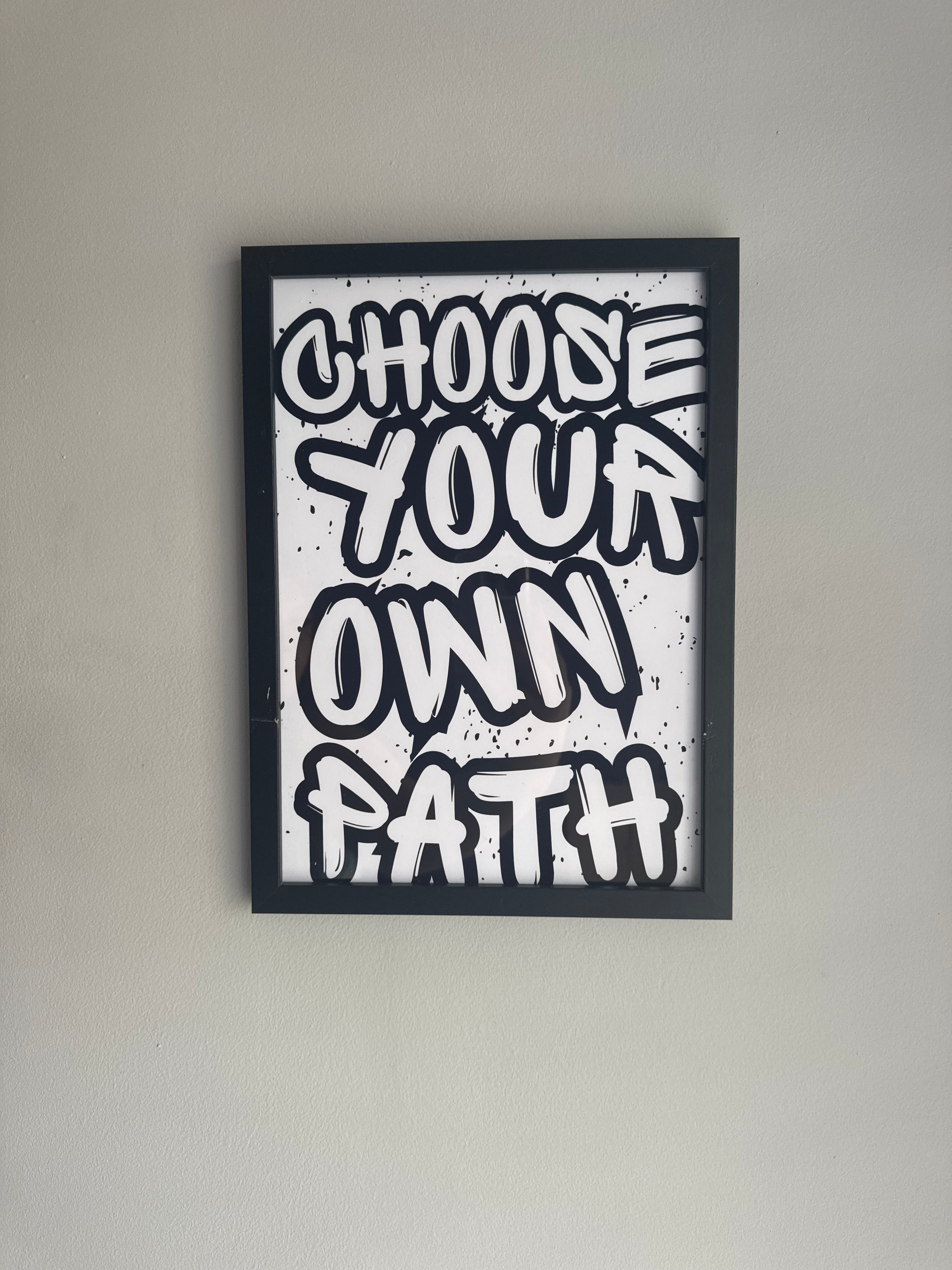 Choose your own path - Minimalistic Typography - A4 Print
