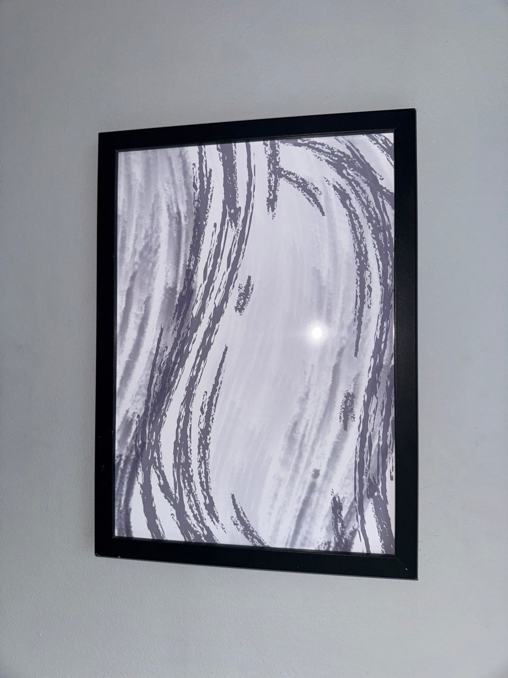 Paint strokes 1 | Monochrome | Minimalistic - Greys & White |A4 Print