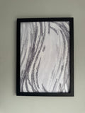 Paint strokes 1 | Monochrome | Minimalistic - Greys & White |A4 Print