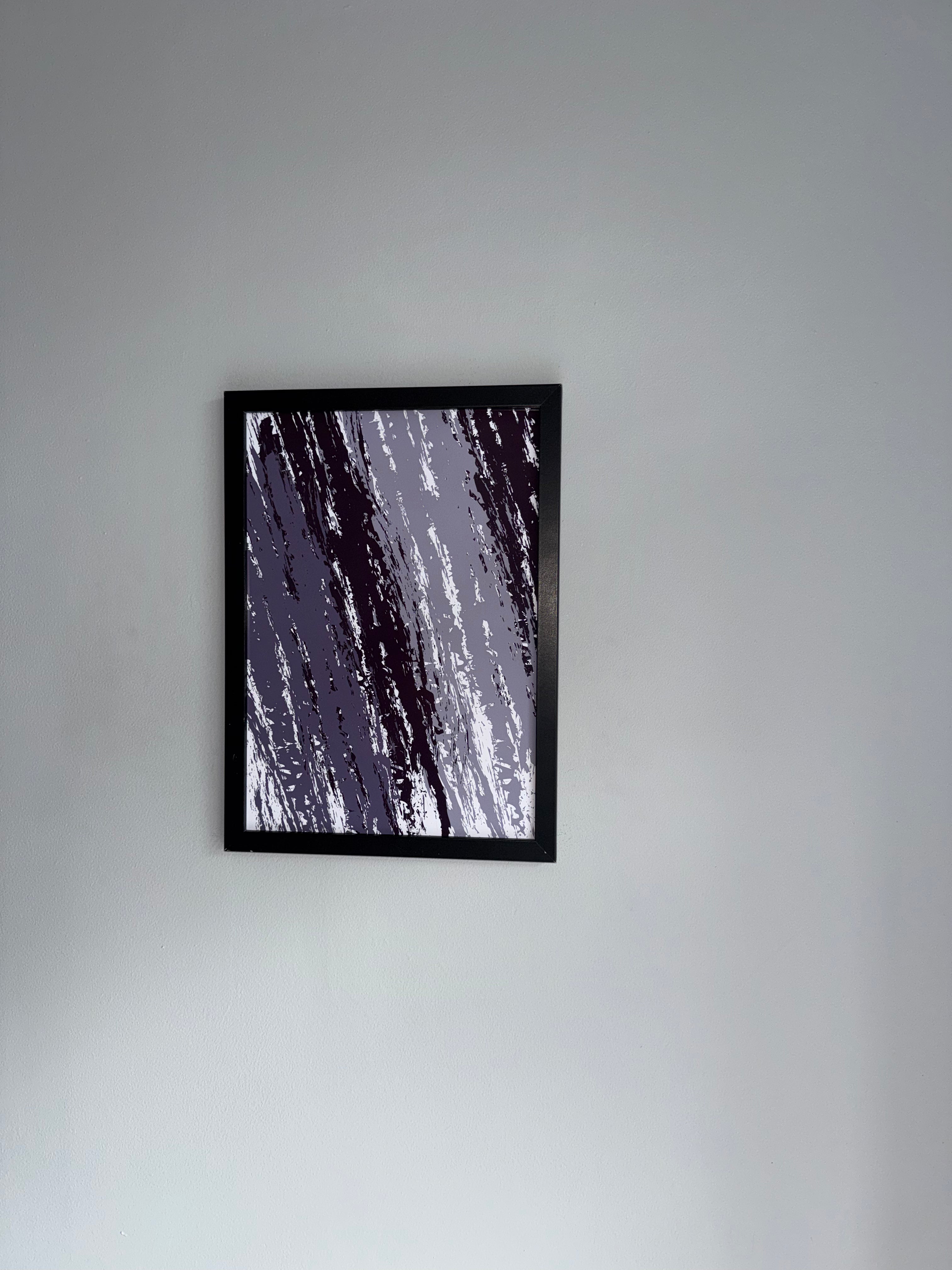 Midnight Peace 2 | Monochrome | Minimalistic - Greys & White |A4 Print