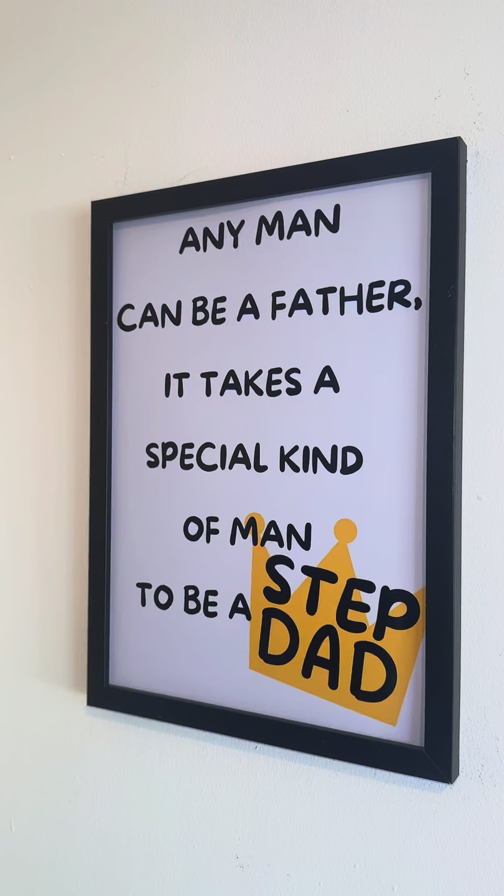 Step Dad Typography Print | Father's Day Gift | A4 Print